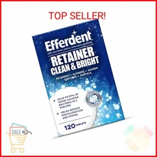 Efferdent Retainer Clean & Bright – Retainer Cleaner Tablets, 120 Count – for Re