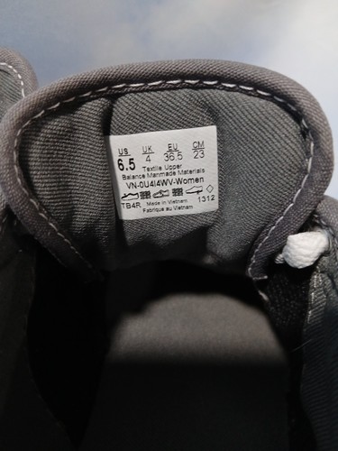 Vans Canvas Low Top Flats Fashion Sneakers Shoes Size 6.5 Gray W/Original Laces - Picture 8 of 8