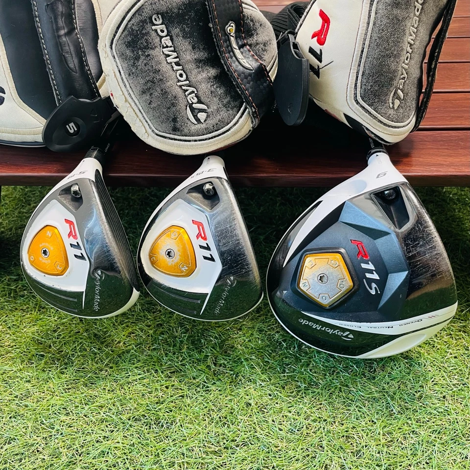 LH Taylormade R11 1w 3w 5w 3clubs S Flex RH Golf Driver Fairway wood - Image 2 of 4