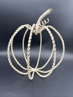 Metal Wire Pumpkin Fall Decor Thanksgiving Halloween Harvest White Rustic 11.5”