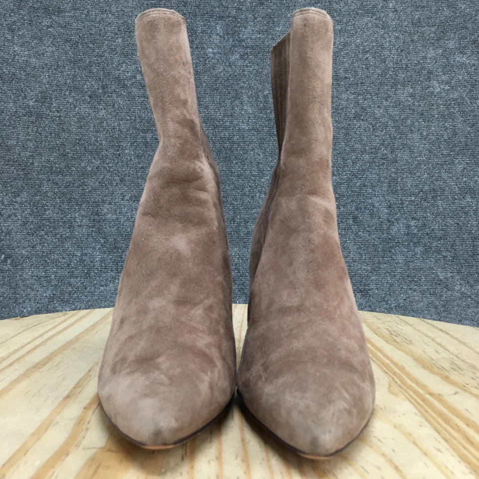 ANN TAYLOR ботинки женщин 7,5 М серо-коричневый ботинок Stiletto каблуки замши вкратце носок - Изображение 4 из 4