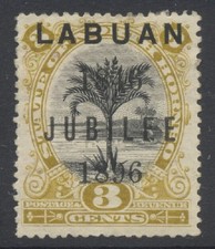 North Borneo Labuan 1896 3c SG85 Mint Cat &pound;50
