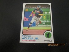 RONALD ACUNA JR. BRAVES 2022 TOPPS HERITAGE BASE CARD #223