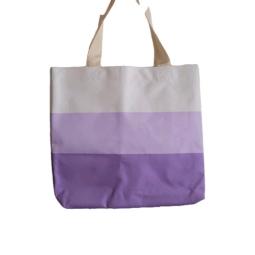 Borsa a mano Perlier Burlap bianca e viola misura 13x12,5x4,5 - Foto 2 di 2