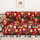 Christmas Sofa Cover, Santa Claus Elastic Couch Cover, Machine Washable Christma