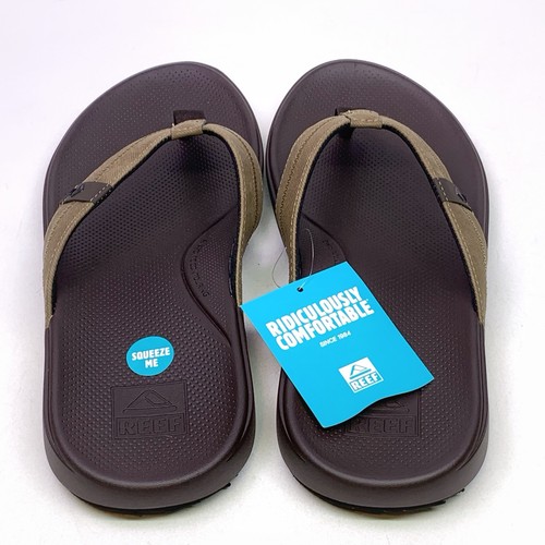 Reef Sandals Men’s Sizes Cushion Phantom 2.0 Flip Flop Brown Tan Lightweight NEW - Picture 7 of 11