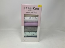 Calvin Klein Underwear 7 Pack Girls Bikini - Cotton Stretch - Size Small