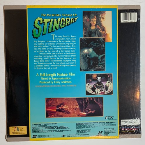 THE INCREDIBLE VOYAGE OF STINGRAY LASERDISC Animation NEW NEVER OPENED - Picture 2 of 2