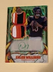 2024 Topps Resurgence Ignite Caleb Williams Green 3 Color RPA Player Worn 6/15