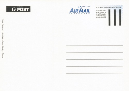 2011 Colonial Heritage Woodcut Black Swan POSTCARD Maxicard Cancelled Swan Hill - Bild 2 von 2