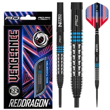 Red Dragon Vengeance Blue 90% Tungsten Steel Tip Darts - 22 grams