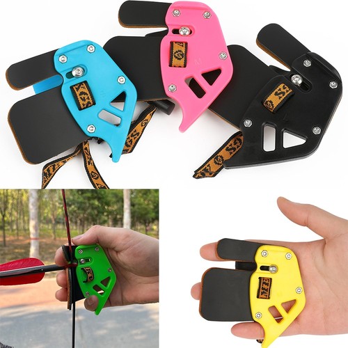 Finger Guard Tab Protector Gear Leather Recurve Bow Archery Bow Hunting Shooting - Picture 4 of 18