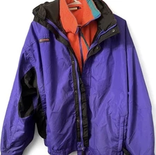 Columbia Men's Vintage Jacket Bugaboo, Size Large , Purple Teal Orange 2-1