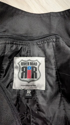 RIVER ROAD MOTORCYCLE Dirt Bike BMX BLACK PANTS Armored Size 32 Black - Picture 3 of 5