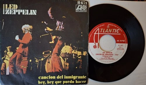 Led Zeppelin-Immigrant Song/Hey, Hey What Can I Do 7" Spanish P/S Atlantic 1970