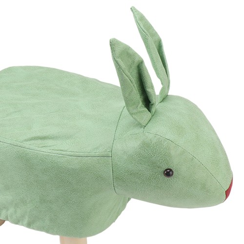 (Green)Animal Footstool Bunny Shaped Footrest Ottoman Detachable Cover Non - Picture 2 of 12