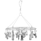 Winddichter Wäscheständer aus Edelstahl, Sockenaufhänger, 20 Clips,