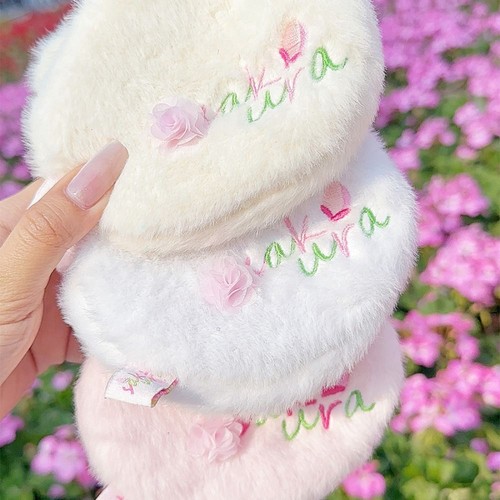 Pink Badge Ita Bag Soft Cat Plush Purse Gift Transparent Badge Bag Girls - Picture 3 of 10