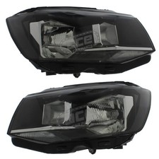 VW Transporter T6 Van 2015-2020 Headlights Headlamps Single Reflector Type Pair