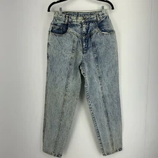 Vintage PS Gitano 27X28 Rib Cage Mom Jeans High Waist Barrel Leg Grunge Tapered