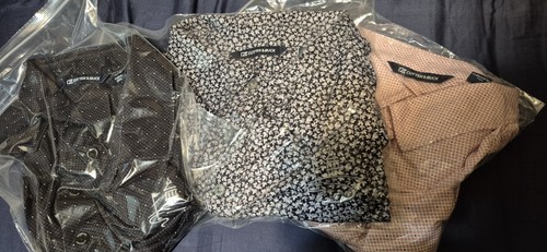 3er Set Cutter & Buck Golf Polo XL Herren Golfplatz bestickt Polka Floral