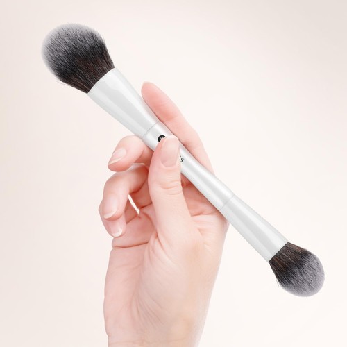 Runder Foundation Pinsel Synthetik Doppelendig Kabuki Make-up Gesicht Werkzeuge - Bild 4 von 9