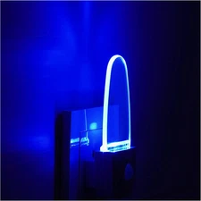 Blue Motion Sensor Night Light Plug in 2 Pack, 0.5W LED Motion Detector Night Li