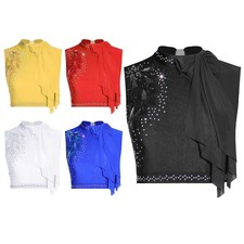 Womens Dancewear Clothing Crop Tops Belly Tank Top Cropped Dance Running Sequin