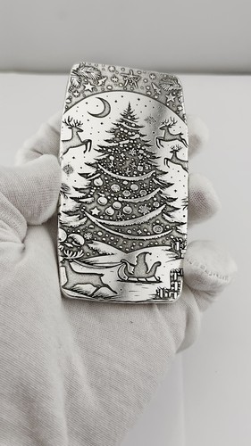 10 ozt 999 Fine Silver Art Bar- CHRISTMAS - ADAMO TECHNE - Limited Edition - Video 1 di 1