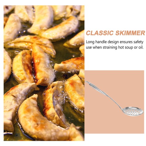 1 Stück Klassisch Edelstahl Skimmer Sieb Skimmer Löffel Schöpfkelle Sieb - Bild 2 von 12