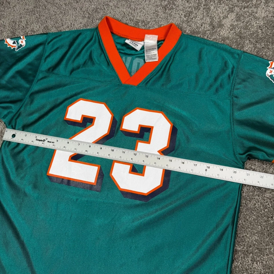 NFL Miami Dolphins Equipo Ropa Camiseta Fútbol Teal Ronnie Marrón #23 Juvenil XL Foto 4 de 4