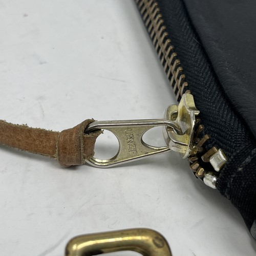 RAIS CASE MINI VIDA PURSE, CLUTCH, FANNY PACK - BLACK AND TAN LEATHER - MADE USA - Picture 10 of 20