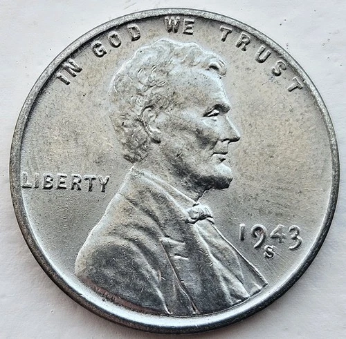 1943-S Lincoln Wheat Cent BU * Steel Penny * Double Die Date & Mint Mark * Error