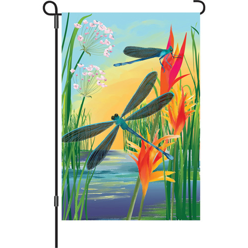 Damselfly Brilliance (13" x 18" Approx ) Garden Size Flag PR 51434 - Picture 1 of 1