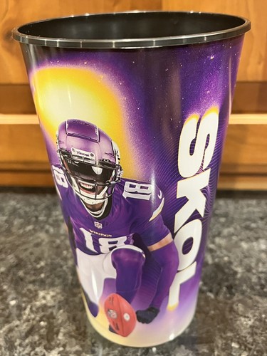 Minnesota Vikings Justin Jefferson US Bank Stadium Souvenir 32 oz Soda Cup - Picture 2 of 6