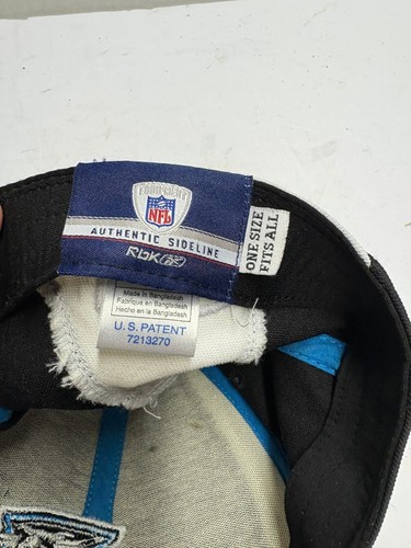 Vintage Carolina Panthers Reebok Fitted Hat NFL Authentic Sideline One Size Used - Picture 7 of 7