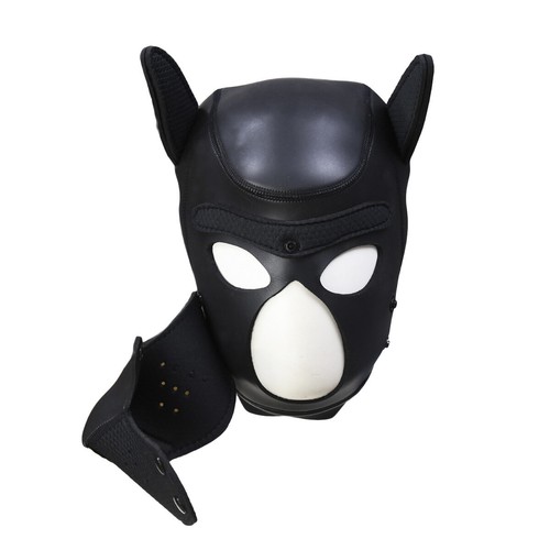 Cosplay Dog Mask Puppy Headgear Master Role Play Helmet Neck Collar - Picture 7 of 41