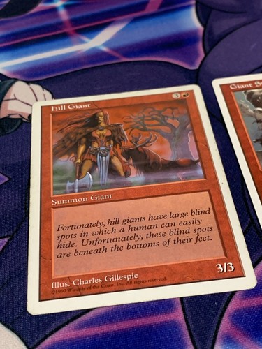 C1663 MAGIC GATHERING 5TH EDITION HILL GIANT STRENGTH MP MTG - Picture 3 of 22
