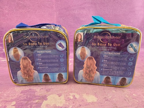 The Sleep Styler Nighttime Hair Curlers Large and Mini 20pcs Flexible Heat Free - Picture 2 of 5