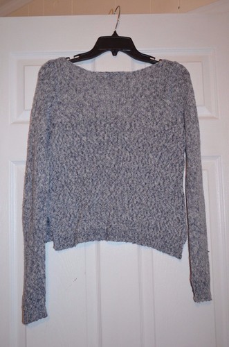 Abercrombie Girls M Medium Blue Stripe sweater with metallic stitching - Picture 5 of 5