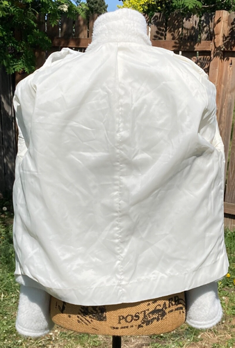 Vtg 1950s Donnybrook Orlon Featherlor Acrylic Cream Fuzzy Open Front Jacket S/M - Picture 7 of 9