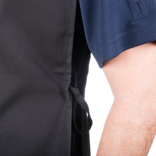 One 1 Medium Size 29x17.5 Black Cobbler Apron 2 Pocket Unisex Work Uniform Smock - Picture 6 of 6