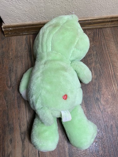 Vintage Kenner 1983 Care Bear Good Luck Bear Plush Green Lucky Shamrock - Picture 5 of 6