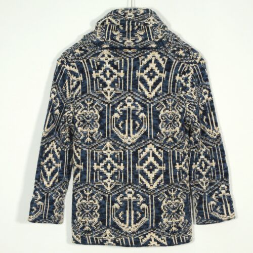 Rare Denim Supply Polo Ralph Lauren Aztec Tribal Design Cardigan - XS - Blue - Picture 2 of 9