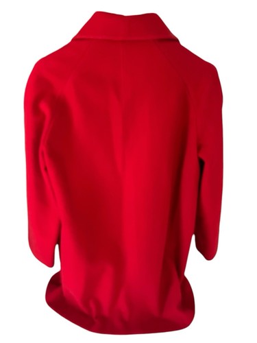 Herman Kay Wool Coat Women's Large Red Made in USA Pea Coat Vintage - Picture 2 of 11