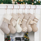 2024 Christmas Stockings 6 Pack for Family 20" Large Rustic Farmhouse Country Xm