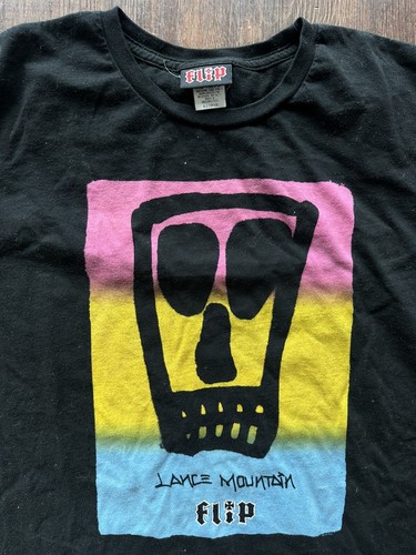 Vintage Mid Y2K Flip Skateboards T Shirt Tee Black Lance Mountain Nike Sb Skater - Picture 3 of 6