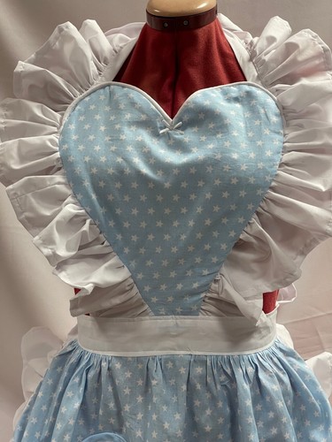 HANDMADE RETRO VINTAGE 50s STYLE FULL APRON with HEART SHAPED TOP & POCKET - Picture 57 of 97