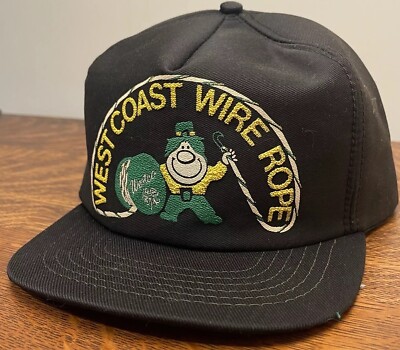 Vtg Westco WIRE ROPE Hat Mesh Trucker Snapback Patch Logo Cap Farmer NEVER WORN