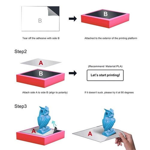 220 X 220mm Hot Bed Sticker 3D Printing Magnetic Sticker Composite Magnetic - Picture 5 of 12